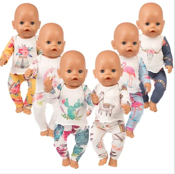Одежда для кукол для отдыха Подходит на 17 дюймов 43 см Одежда для куклы Born Baby Одежда для куклы Костюм для подарка на день рождения ребенка