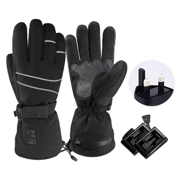 Перезаряжаемые перчатки с подогревом от аккумулятора 7,4 В 2200 мАч, 3 уровня нагрева для мужчин и женщин H58D