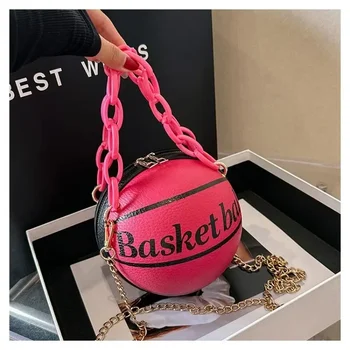 Персонализированная забавная женская маленькая круглая сумка Netizen, новая сумка через плечо в баскетбольную полоску, модная крутая популярная сумка через плечо