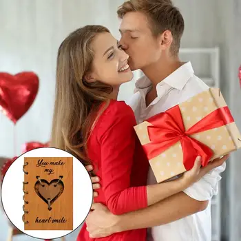 Персонализированная любовная открытка Изысканное мастерство, Романтическая деревянная любовная открытка на годовщину свадьбы ко Дню Святого Валентина, уникальная для Нее.