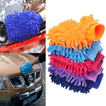 Перчатки для автомойки из микрофибры, моющиеся перчатки из синели, толстая щетка для чистки деталей автомобиля, Полотенце, Инструменты для чистки автомобиля, автоаксессуары