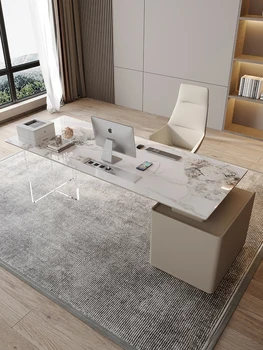 Письменный стол Rock board, современный, простой, легкий и роскошный, офис, высококлассный рабочий кабинет, компьютер, стул, рабочий стол босса