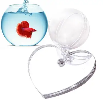 Плавающее зеркало для упражнений Betta, Двустороннее клейкое Зеркало для аквариумных рыбок, Зеркало для упражнений Betta Fish для дома, гостиной