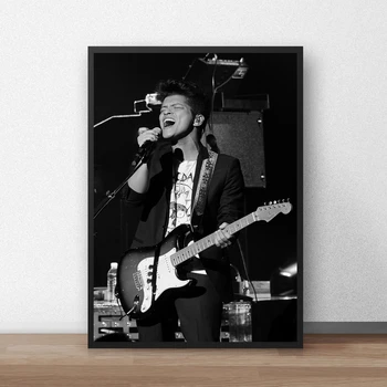 Плакат певца Бруно Марса, плакат музыкальной звезды, художественная печать на холсте, украшение дома, настенная живопись (без рамки)