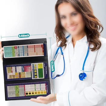 Планшет для медсестер Складной, 3-слойный планшет для медсестер со шпаргалками Nursing Edition Trifold Clipboard