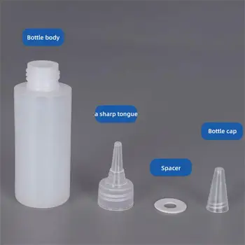 Пластиковые бутылочки для капельницы, чернила, Клей, Пустой контейнер, бутылка-органайзер, Разделенная бутылка, Прозрачный контейнер, который можно сжимать для путешествий