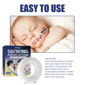 Полиэтиленовая Лента для рта Sleep Strip для Сна Против Храпа Лента для улучшения Сна Наклейка для рта Anti Snoring Strip 9 м / рулон