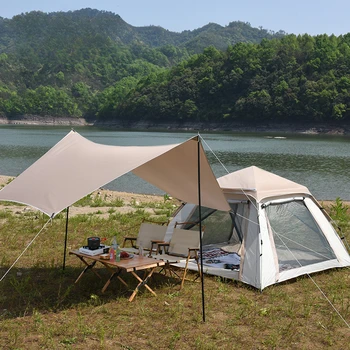 Полностью автоматическая походная палатка 2 в 1 для глампинга на открытом воздухе