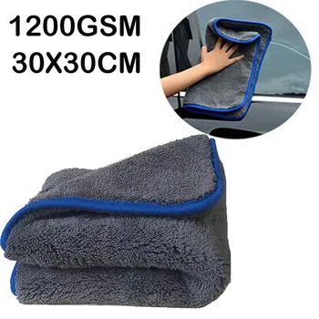 полотенца из микрофибры 30x30 см, полотенце для ухода за автомобилем, Утолщенное полотенце для мытья деталей автомобиля, Ткань для сушки, Средство для чистки, Аксессуары для автомойки, Сушка
