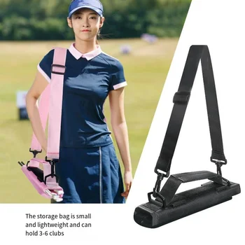 Портативная уличная сумка для клюшек для гольфа через плечо, мини-компактная легкая ручная сумка для клюшек, многоцветные варианты, вмещает 3-6 клюшек.