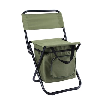 Портативный складной стул для льда на открытом воздухе с сумкой для хранения и функцией изоляции спинки, 3-в-1, стулья для отдыха, кемпинга, рыбалки