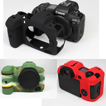 Приятный мягкий чехол для камеры из силиконовой резины, защитный чехол для canon EOS R5 R6, нижний чехол с сумкой для открывания аккумулятора