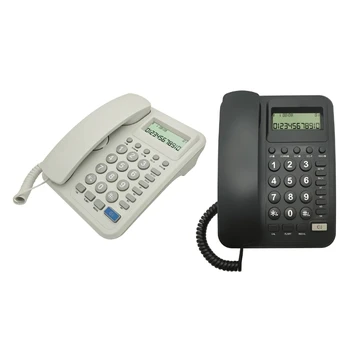 Проводной стационарный телефон, настольный телефон для дома/отеля/офиса с автоматическим отображением вызова, двойной системой FSK/ DTMF