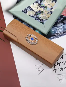 Простая коробка для сумок для очков и роскошный декор в стиле ретро с жемчугом