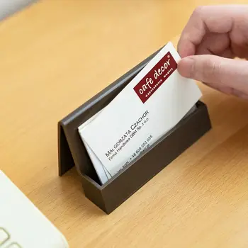 Простой футляр для визиток Офисная организация рабочего стола Коробка для хранения карточек Офисные аксессуары для настольной моды
