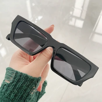 Прямоугольные Винтажные солнцезащитные очки Мужские Брендовые дизайнерские Квадратные солнцезащитные очки Мужская мода Зеркало в стиле хип-хоп Маленькая рамка Oculos De Sol