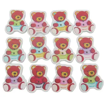 Пуговицы для детской одежды WBNVSO в форме медведя, 50 шт., декоративные игрушки для рукоделия, пуговицы для шитья, принадлежности