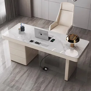 Рабочий стол для кофе Офисный письменный стол Современный ноутбук для совещаний Роскошный офисный стол угловой Scrivania Tavolo Furnitures HDH