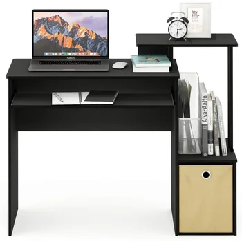 Рабочий стол для учебы, черный / коричневый, компьютер для домашнего офиса, письменный стол, мебель, столы для игр, столы для чтения, игры