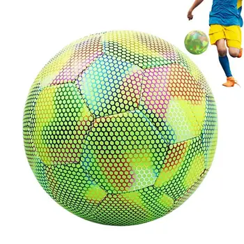 Размер 5 Светоотражающий футбольный Тренировочный футбольный Светящийся флуоресцентный Светоотражающий Крутой Светящийся Футбольный мяч для ребенка и взрослого