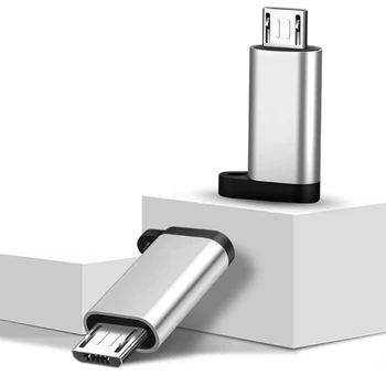 Разъем адаптера USB C к Micro USB с ремешком для мобильного телефона и преобразователя микро-устройств, поддержка зарядки и синхронизации данных