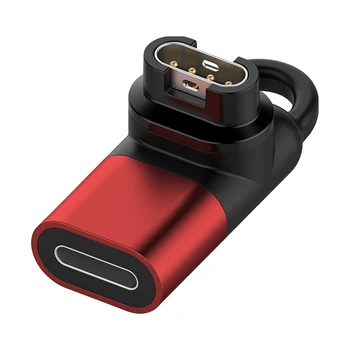 Разъем для зарядки смарт-часов Micro USB с 90-градусным переходом от женского к 4-контактному контакту из алюминиевого сплава Type C, подходит для серии Garmin Instinct