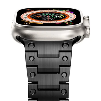 Ремешок для Apple Watch Bands Ultra 49 мм 45 мм 44 мм 42 мм Браслет-Бабочка из Нержавеющей Стали iWatch 8 7 6 5 4 SE 41 мм 40 м