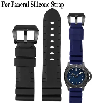 Ремешок для часов из силиконовой Резины мужской 22мм 24мм Для Panerai SUBMERSIBLE PAM 111 441 386 Sport Soft Strap Инструменты для отправки