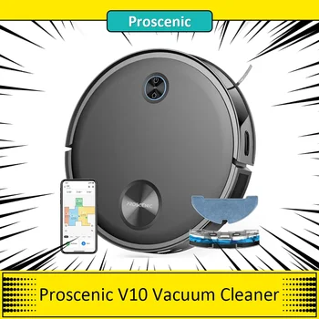 Роботизированный пылесос Proscenic V10, мытье полов, бытовая техника 3000 Па, время работы 120 минут, интеллектуальное управление приложением Deep Clean
