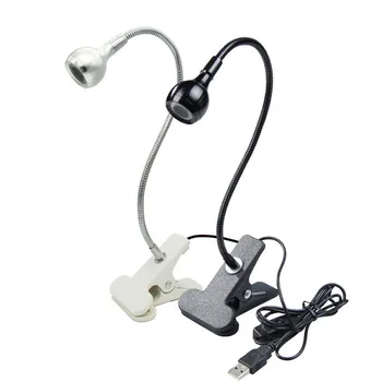 Светодиодная Настольная Лампа 3 Вт DC 5 В USB Гибкая Лампа Для Чтения с Клипсой Рядом С Прикроватным Столиком Настольная Лампа Book Light