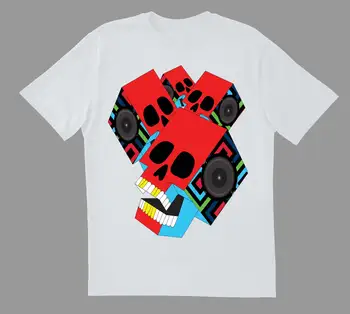 Связанные дизайны - футболка Boom Box Skulls V2