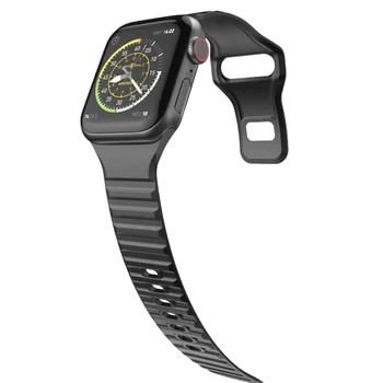 Силиконовый Ремешок Для Apple Watch Band 44мм 45мм 41мм 49мм 40мм 42мм 38мм спортивный браслет correa iwatch Serises Ultra 8 7 6 5 4 3 se