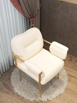 Симпатичные роскошные Современные стулья Metal Queen White Для макияжа Гостиная Скандинавское кресло с поддержкой спинки Sillas De Comedor Мебель для дома