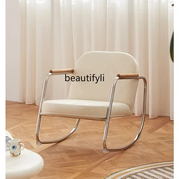 Скандинавское повседневное кресло-качалка Домашняя гостиная Кресло-качалка для взрослых Балкон Спальня глубокое кресло односпальный диван кресло стулья для спальни
