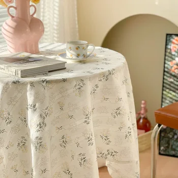 Скатерть для маленького круглого стола, фотография на День рождения, Белая Японская Чайная скатерть для спальни