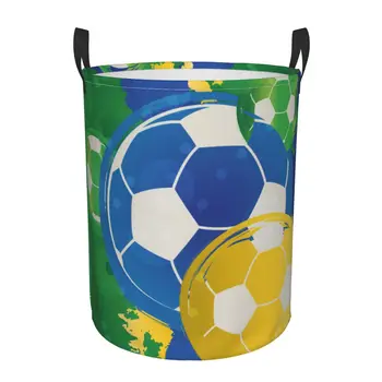 Складная корзина для грязного белья Корзина для хранения Бразильского футбольного мяча Детский органайзер для дома