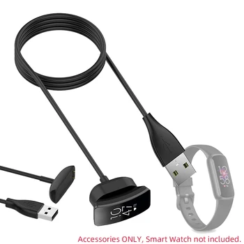 Смарт-браслет USB-кабель для зарядки, док-станция, зарядное устройство, адаптер для Fitbit Luxe/ Charge 6/5, смарт-браслет, Аксессуары для зарядки браслетов