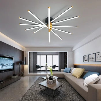 Современные светодиодные потолочные светильники Nordic для гостиной, украшения спальни, потолочный светильник Smart Bluetooth, совместимый с Alexa