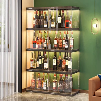 Современный винный шкаф Оборудование для стеллажей Портативный дизайн шкафа Мебель для домашнего бара Barek Na Alcohol
