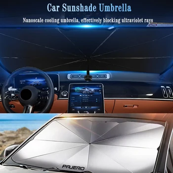 Солнцезащитный козырек на лобовое стекло автомобиля для Mitsubishi Pajero V97 V90 V80 1 2 3 4 5 Автоматический складной солнцезащитный козырек Защита от зонта