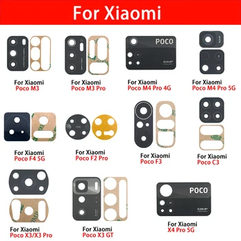 Стеклянная Крышка Объектива Задней Камеры с Клейкой Наклейкой Для Xiaomi Mi Poco X4 X3 F3 F4 F2 Pro C3 M4 Pro 5G M3
