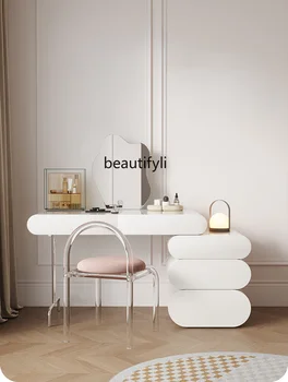 Стол для Макияжа во Французском Стиле, Небольшая Квартира, Главная Спальня с Косметическим Зеркалом, Туалетный Столик, Шкаф Для Хранения