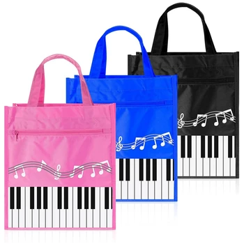 Сумка для ключей от пианино, 3 предмета, маленькая музыкальная сумка для фортепиано, многоразовая сумка-тоут, сумка для покупок, сумка для книг, тоут, прочная