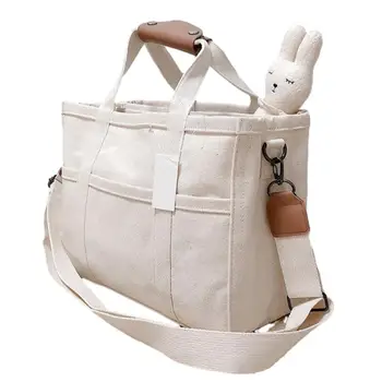 Сумка для подгузников, сумки-тоут, Детская дорожная сумка, Портативная сумка для ноутбука, Многофункциональная сумка-тоут с регулируемым плечевым ремнем, холщовая салфетка