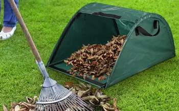 Сумка для сбора листьев, складной мешок для садовых отходов большой емкости, контейнер для сбора садового мусора, Многоразовое мусорное ведро для листьев