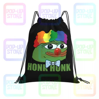 Сумки на шнурках Clown Pepe Honk Honk Honkler Meme, спортивная сумка, пляжная сумка для спортзала, экологичная одежда, рюкзаки