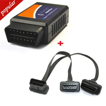 Супер Bluetooth Кабель-адаптер Elm 327 OBD с Сохранением Комплекта Считывателя кода ELM327 V2.1 И 16-контактного Удлинителя OBD2 Для диагностики автомобиля