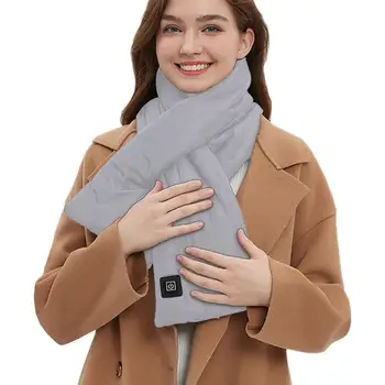 Уличный теплый шарф с электрическим подогревом, грелки с тремя передачами регулировки, USB-нагревательный шарф для шеи, грелка для мужчин и женщин