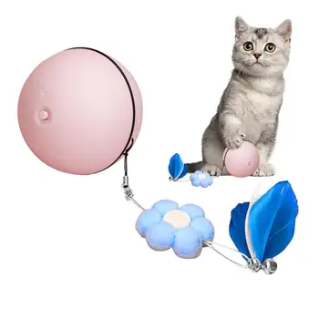 Умные игрушки для кошек Электрический мяч для кошек Автоматический катящийся мяч для кошек Интерактивные игрушки Для домашних животных Игрушки для кошек Для игр в помещении Аксессуары для кошек