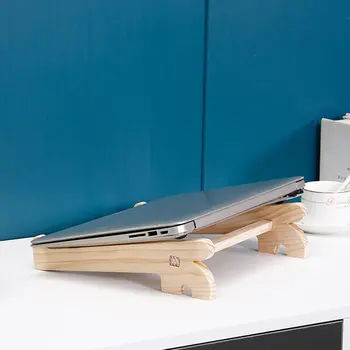 Универсальный деревянный держатель для ноутбука, Съемная базовая подставка, кронштейн для охлаждения компьютера, подходит для ноутбука, планшета размером 10-15 дюймов